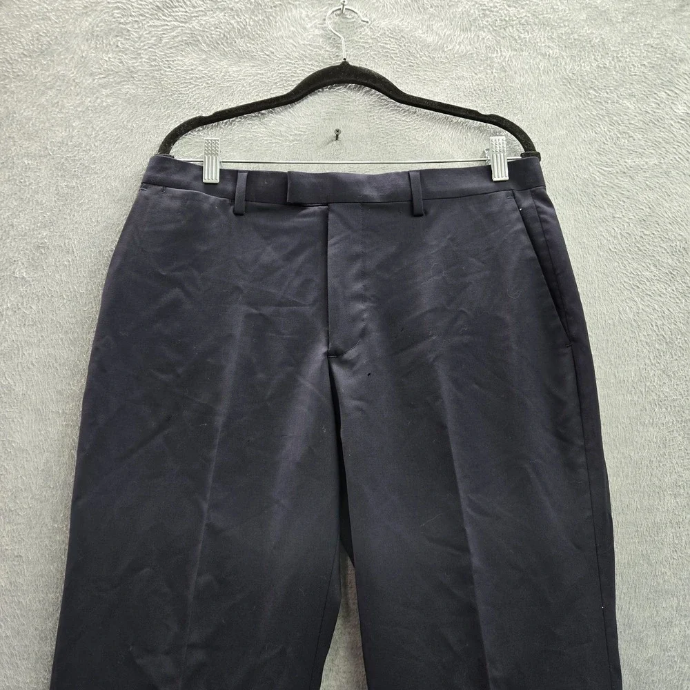 Banana Republic Men Pants 32X32 Navy Marzotto Super 120 Wool Dress READ